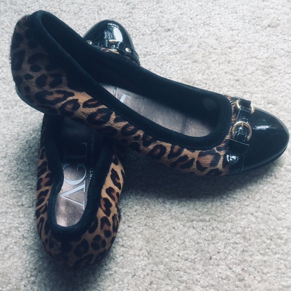 AGL Attilio Guisti Leombruni Leapard Print Flats